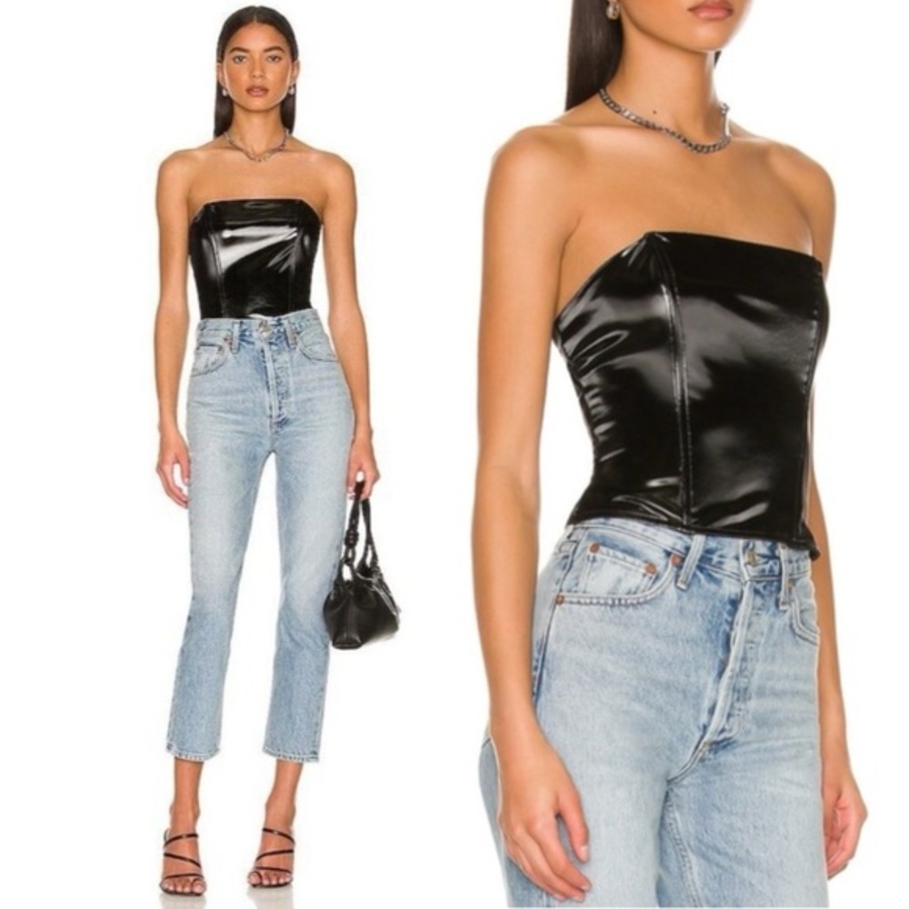 WeWoreWhat Fitted Corset Black NWT